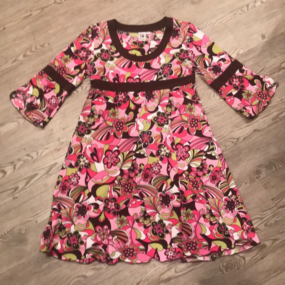 Little girls flowered dress